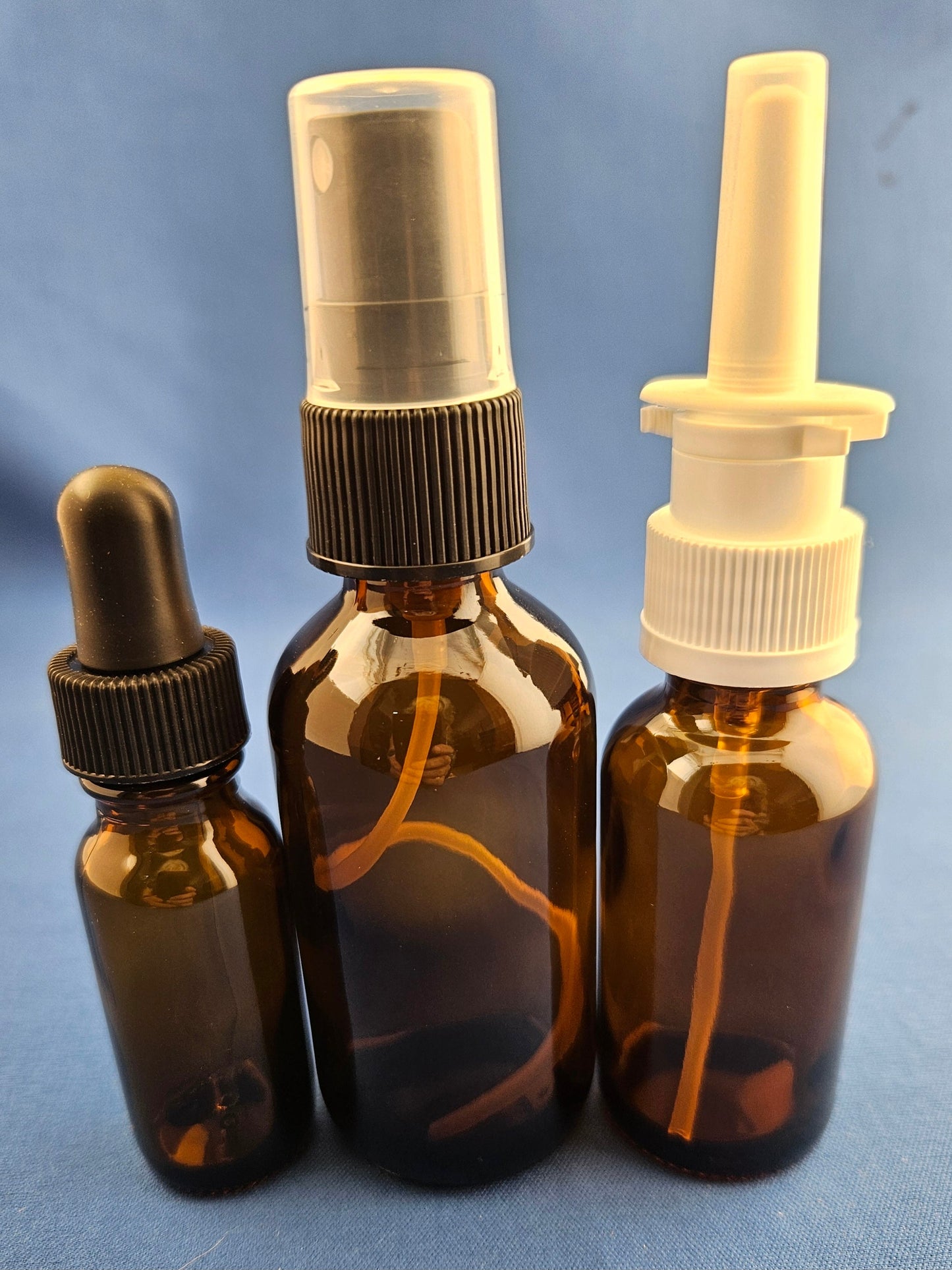 Snoot! Amber Glass Empty Colloidal Silver Applicator 3-Pack