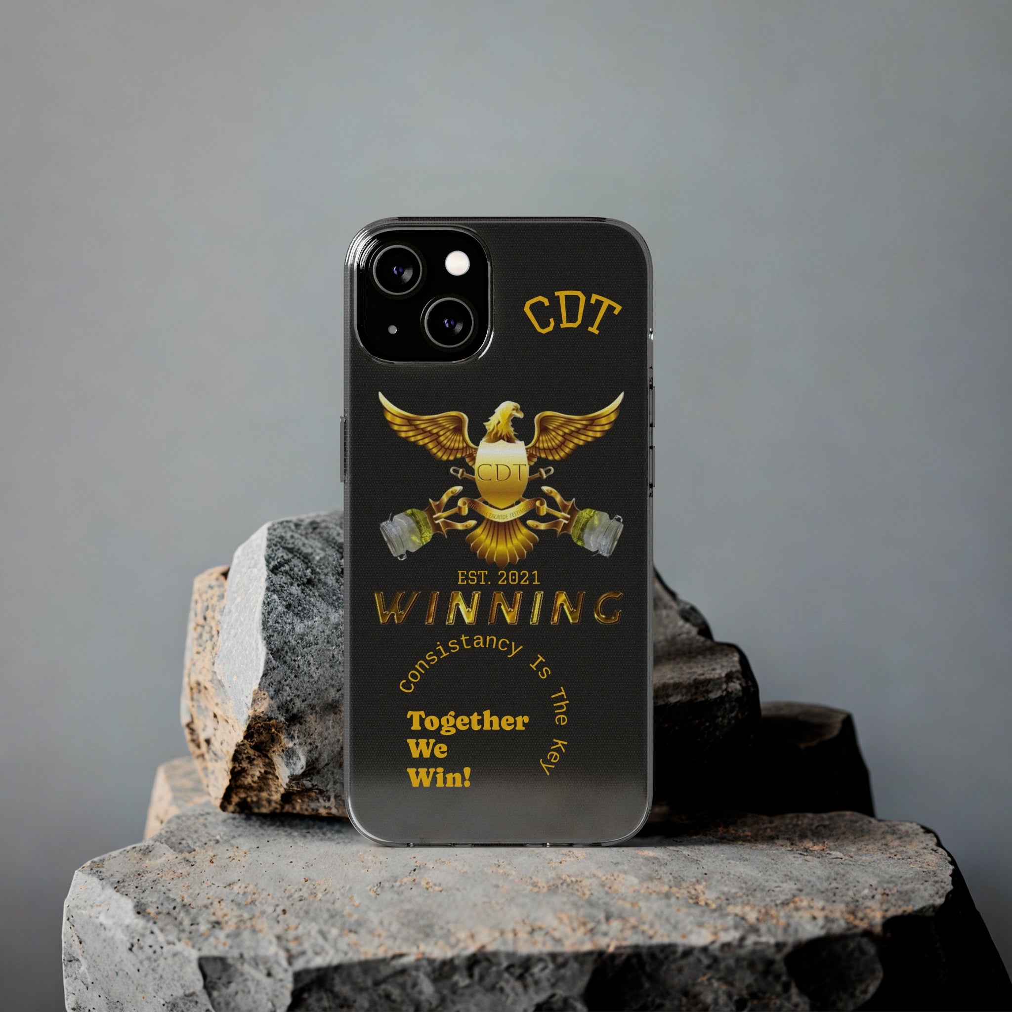 CDT Golden Eagle Winning Phone Case, Clear Silicone Phone Case