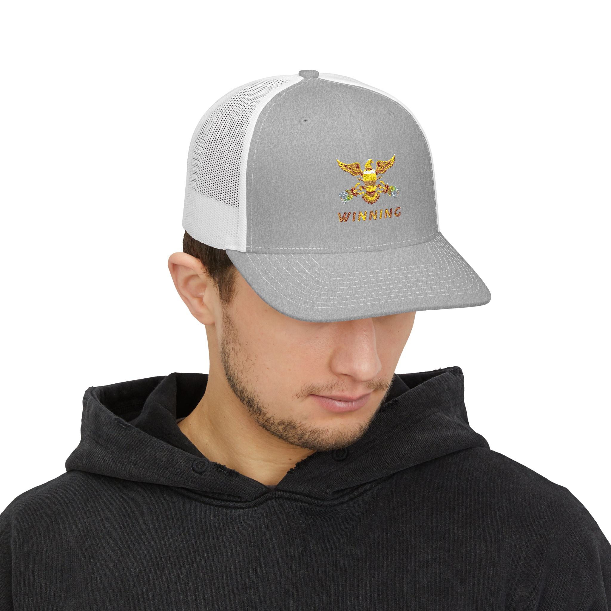Embroidered Eagle Snapback Trucker Cap