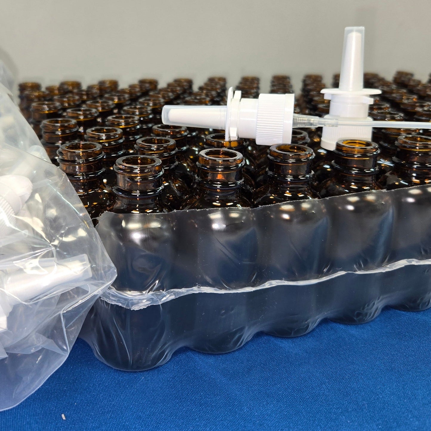 Nasal Sprayer & Bottle Sets - 30 ml Amber Glass bottles with Nasal Top -  120-Pack 30ml - EMPTY