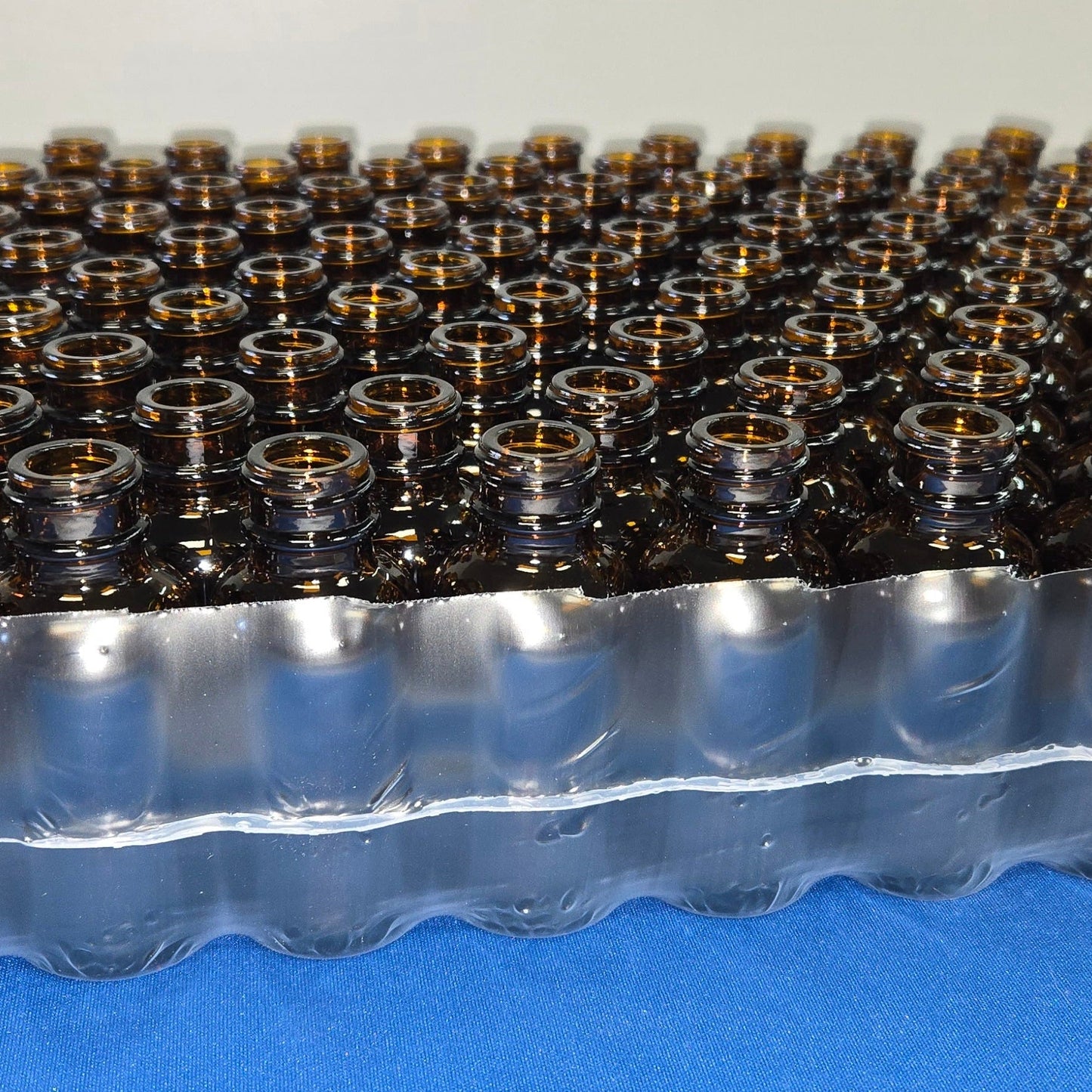 Amber Glass 30 ml Bottles Only-No Tops-Single Tray of 120 Bottles
