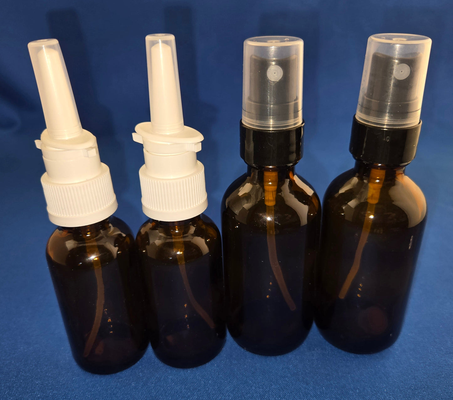 Snoot! Sprayer Combo Set-Two 30ml (1 oz) Amber Glass Nasal & two 60 ml (2 oz) Amber Glass Misters