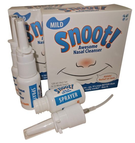 Snoot! Cleanser 2 Pack (Mild Formula)+3 Extra 20ml Sprayers