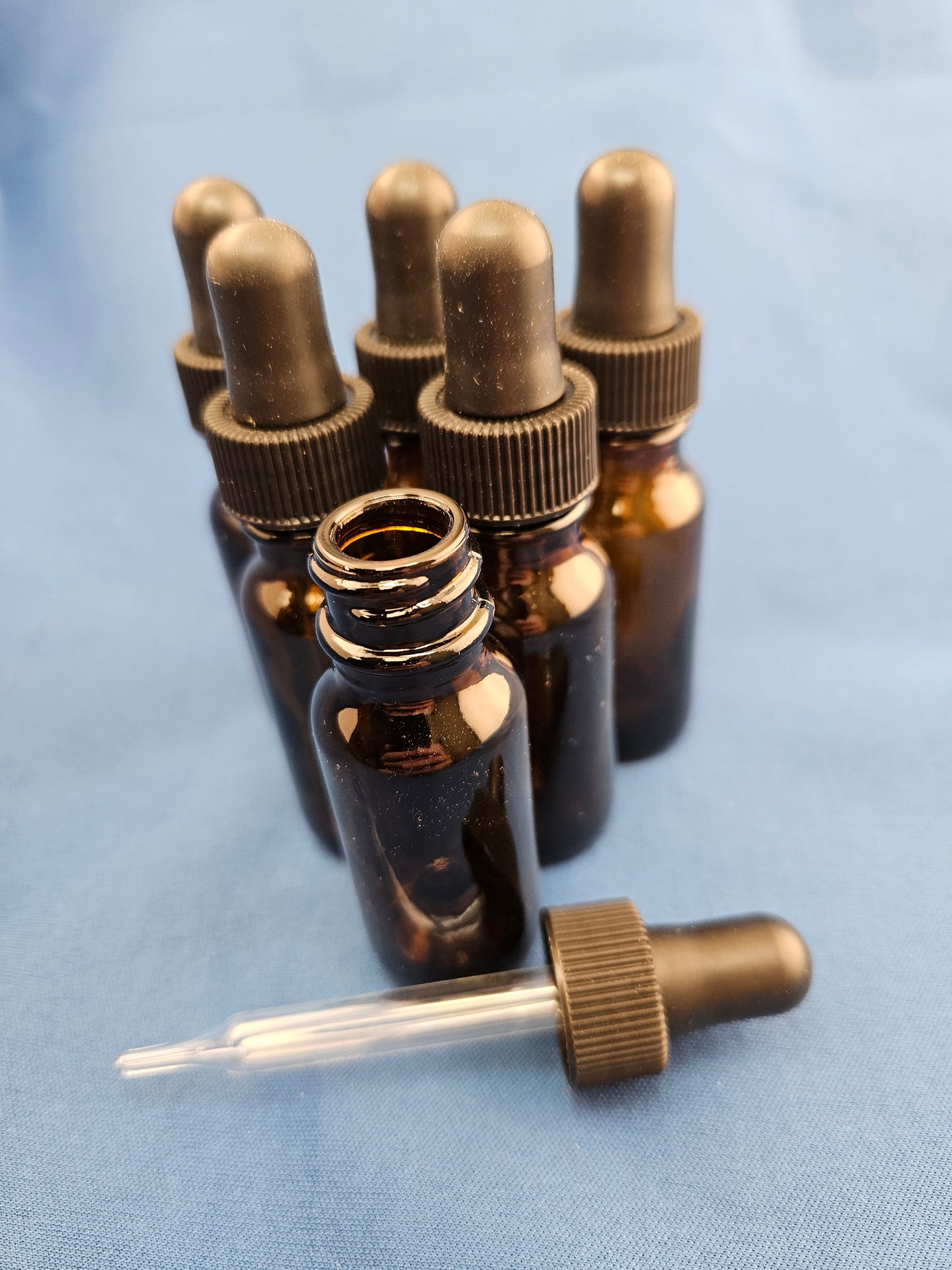 Snoot! 15 ml (1/2 oz) Amber Glass Dropper Bottle 6-Pack
