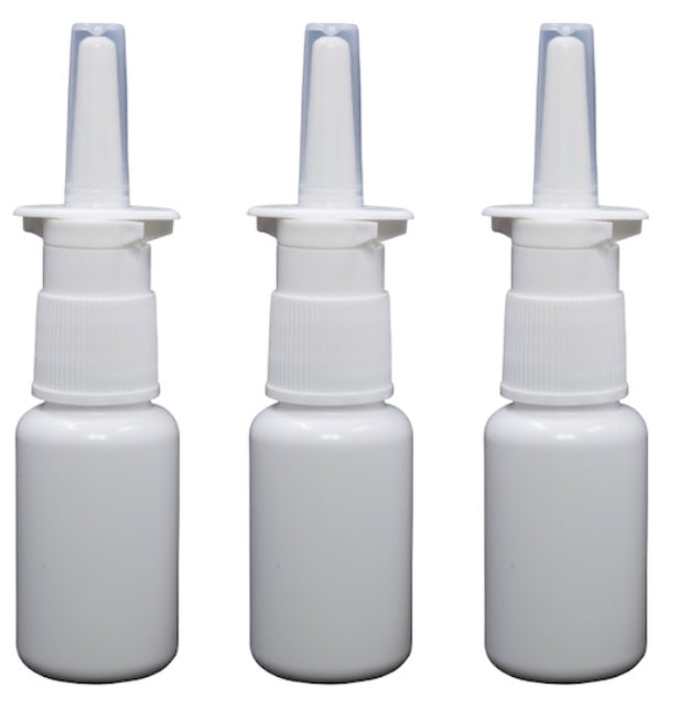 Snoot! 20ml Nasal Pump Sprayer & Bottle Sets 3 Pack-NO LABELS