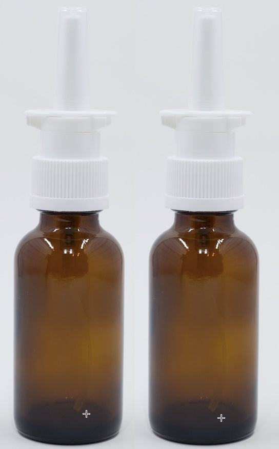 Snoot! Sprayer Combo Set-Two 30ml (1 oz) Amber Glass Nasal & two 60 ml (2 oz) Amber Glass Misters