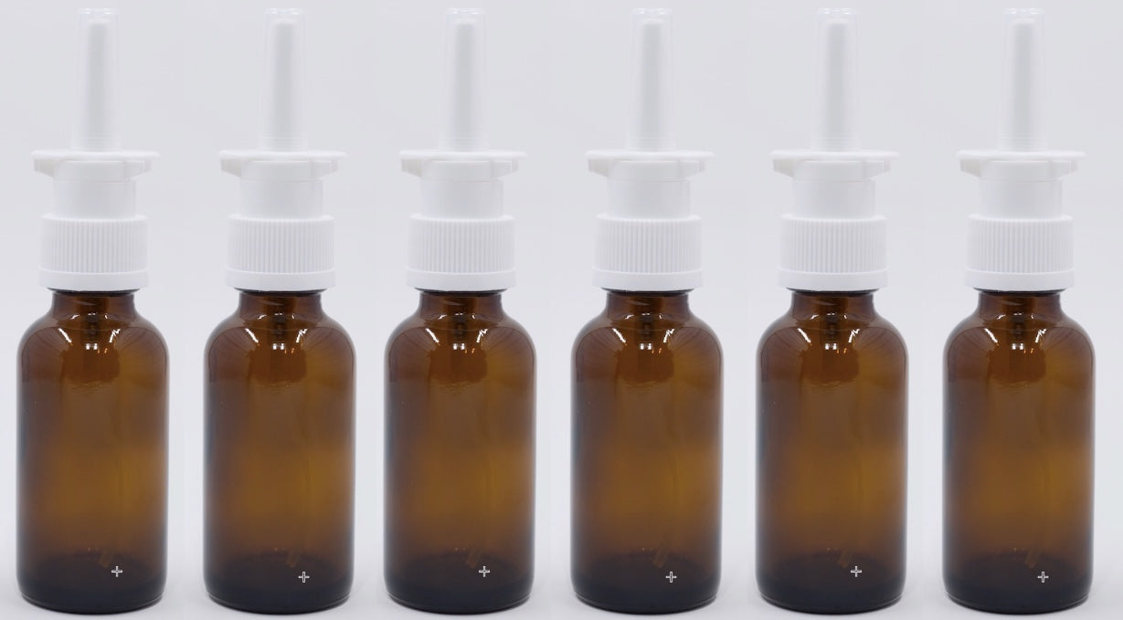Snoot! 30ml Amber Glass Nasal Sprayers 6-Pack