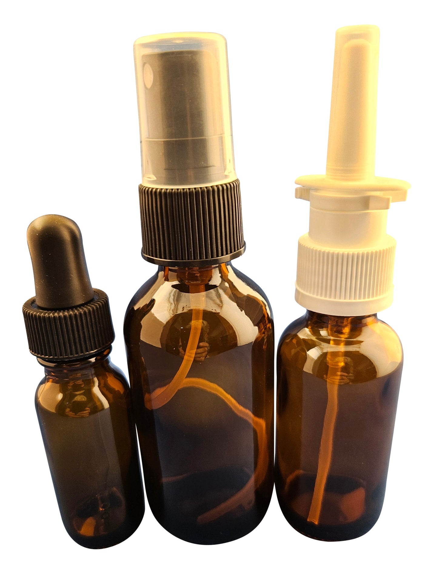 Snoot! Amber Glass Empty Colloidal Silver Applicator 3-Pack