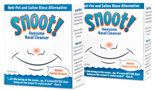 Snoot! Nasal Cleanser 2 Pack + 2 Sprayers + Priority Shipping!