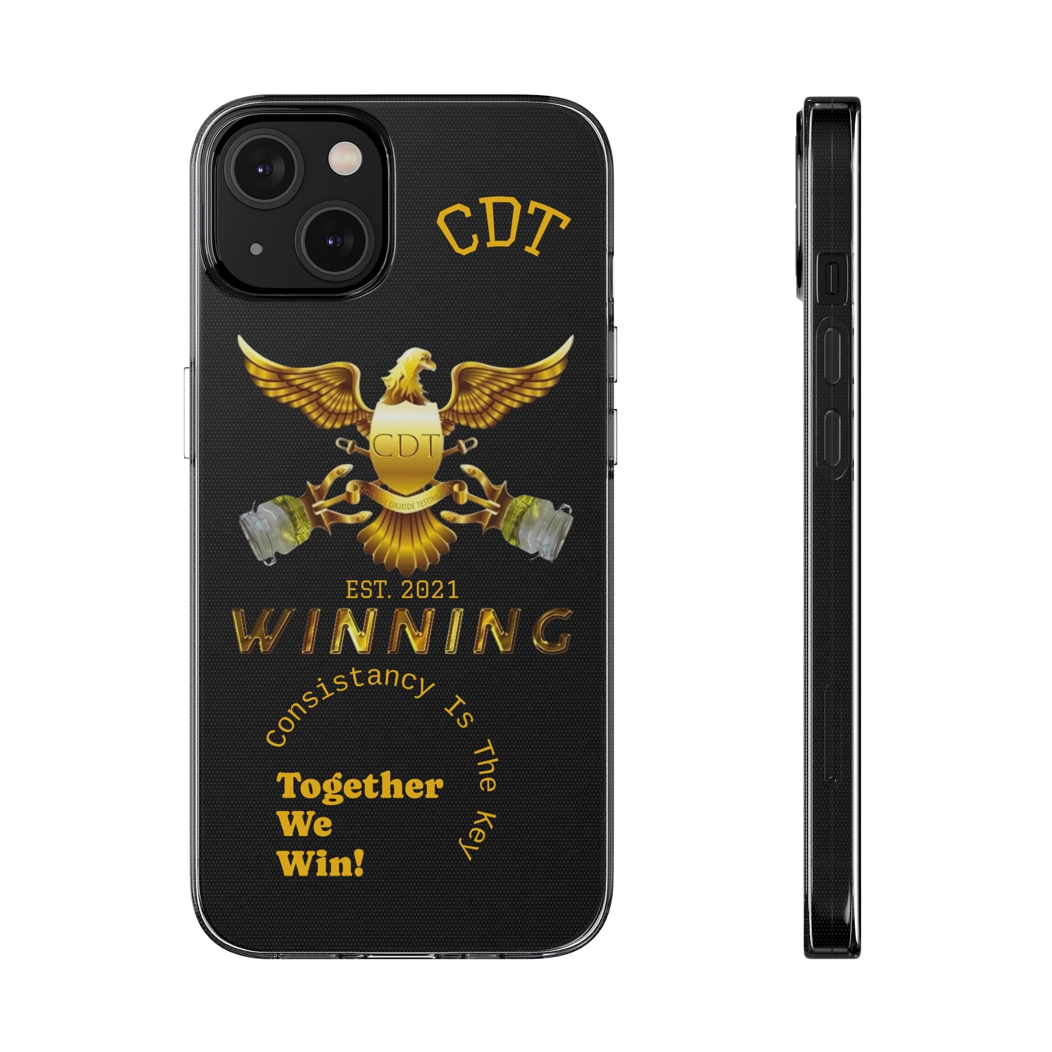 CDT Golden Eagle Winning Phone Case, Clear Silicone Phone Case