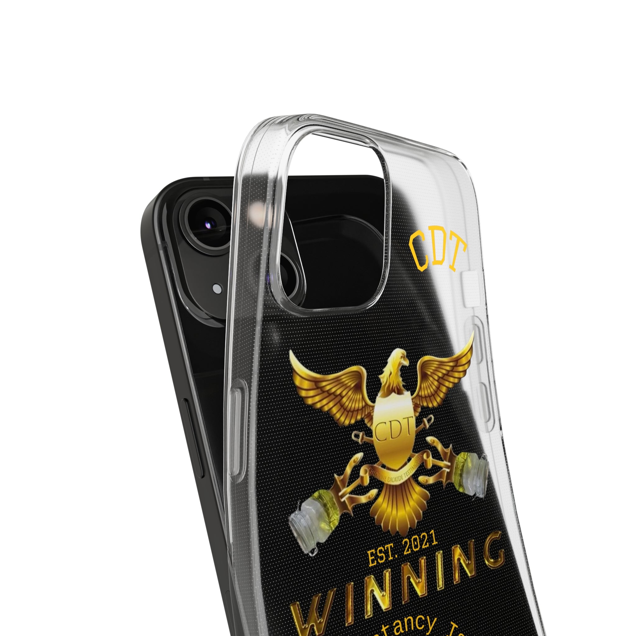 CDT Golden Eagle Winning Phone Case, Clear Silicone Phone Case