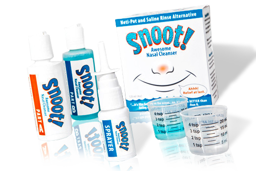 Snoot! Cleanser 2 Pack (1 Mild Formula & 1 Strong Formula)+2 Cobalt Blue Nasal Sprayers