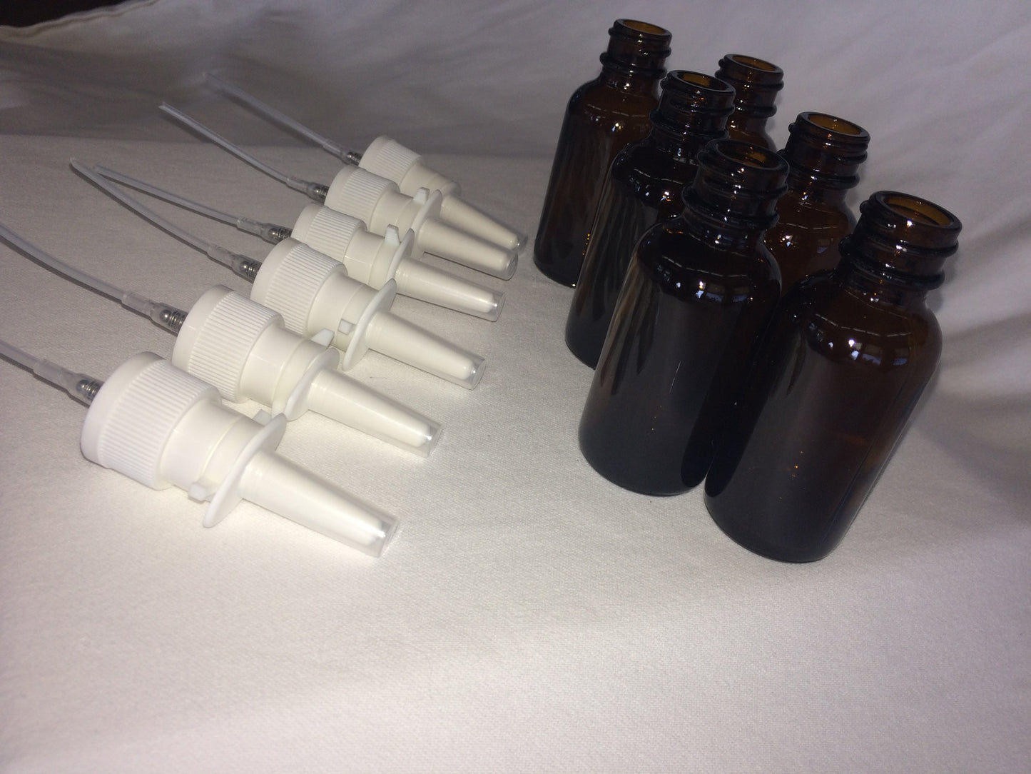 Nasal Sprayer & Bottle Sets - 30 ml Amber Glass bottles with Nasal Top -  120-Pack 30ml - EMPTY