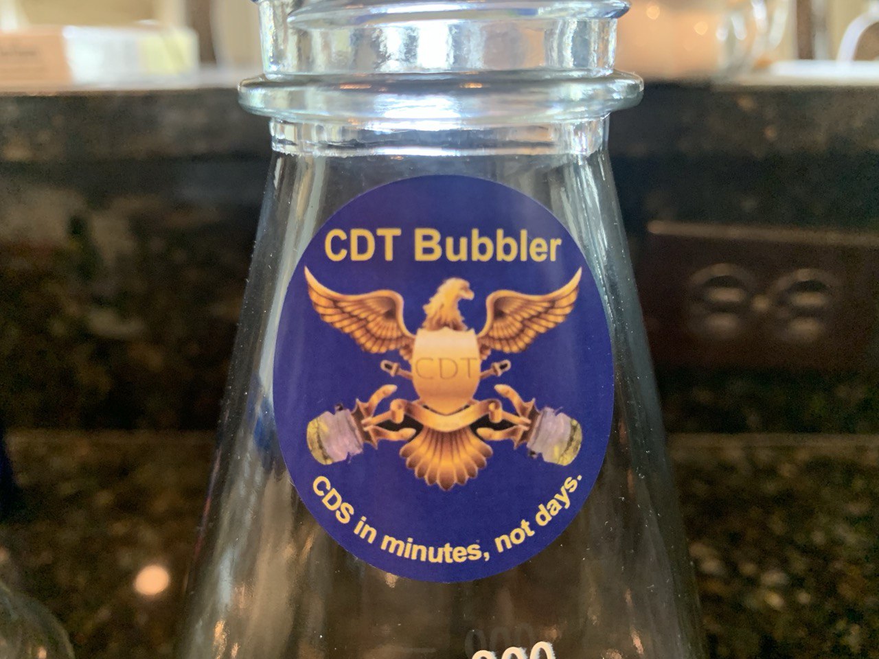The CDT Bubbler With Brown Amber Bottle