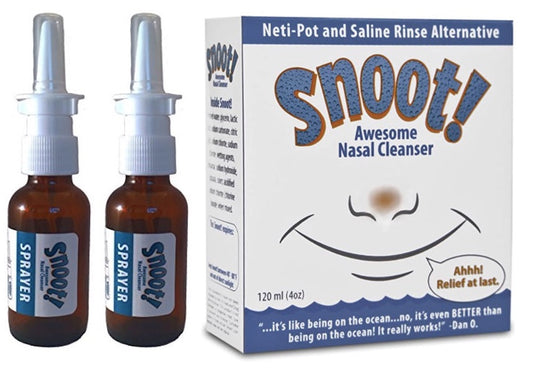 Snoot! Nasal Cleanser plus 2 Amber Glass Sprayers